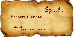 Szebenyi Anett névjegykártya